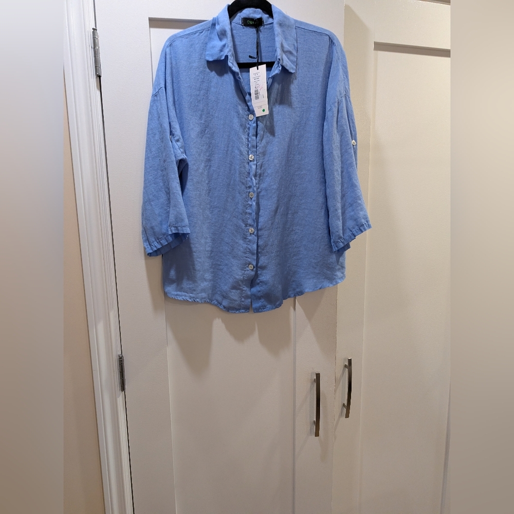 NWT Cherishh Linen Blouse,L/XL